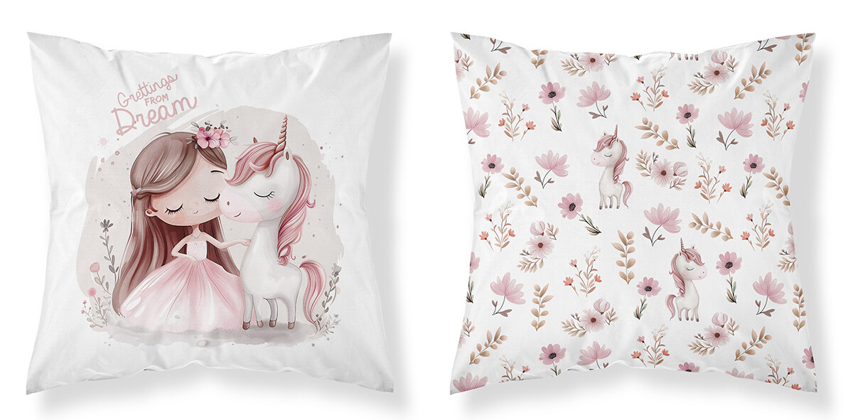 Detexpol Povlak na polštářek 40x40 cm - Jednorožec ze snu