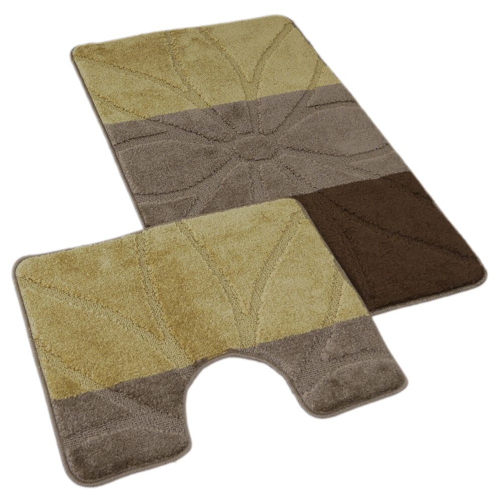 Kvalitex Koupelnová a WC předložka 60x100 + 60x50 cm - Helga hnědá