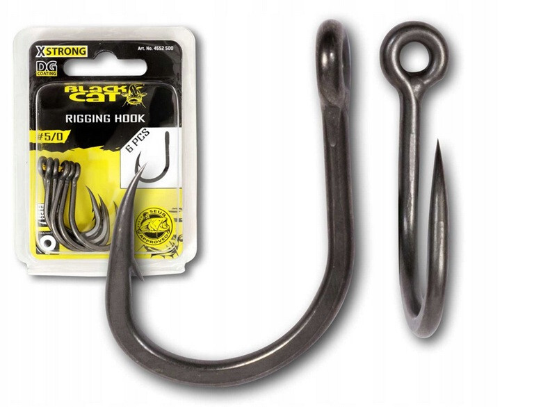 Black Cat - Háček Rigging DG DG coating vel. 5/0 6 ks