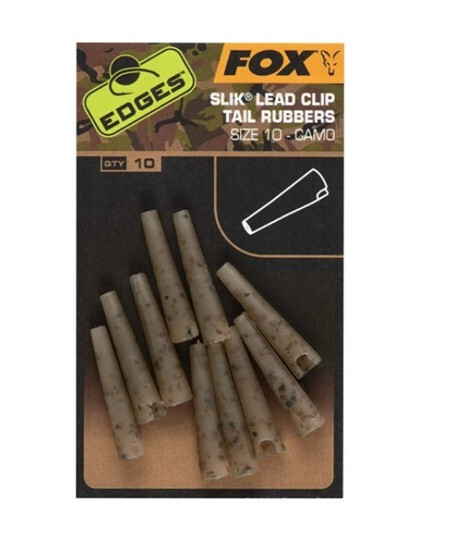 FOX převlek na závěsku EDGES™ CAMO SLIK LEAD CLIP TAIL RUBBER (VELIKOST 10)