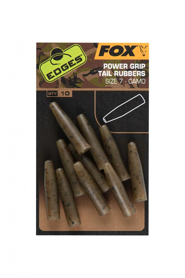 Převleky Fox Edges Power Grip Tail Rubbers - 10ks/ Camo/ vel.7