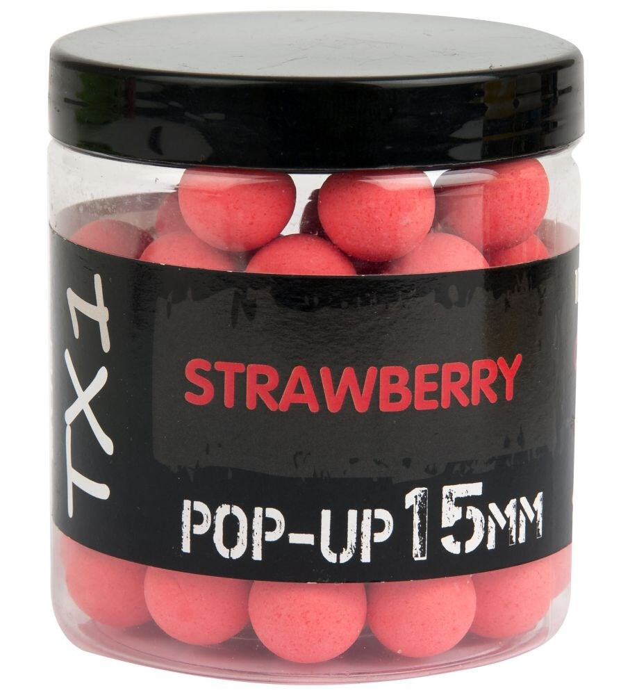 Shimano Plovoucí Boilie TX1 Pop Up Strawberry Fluoro Red 15mm/80g
