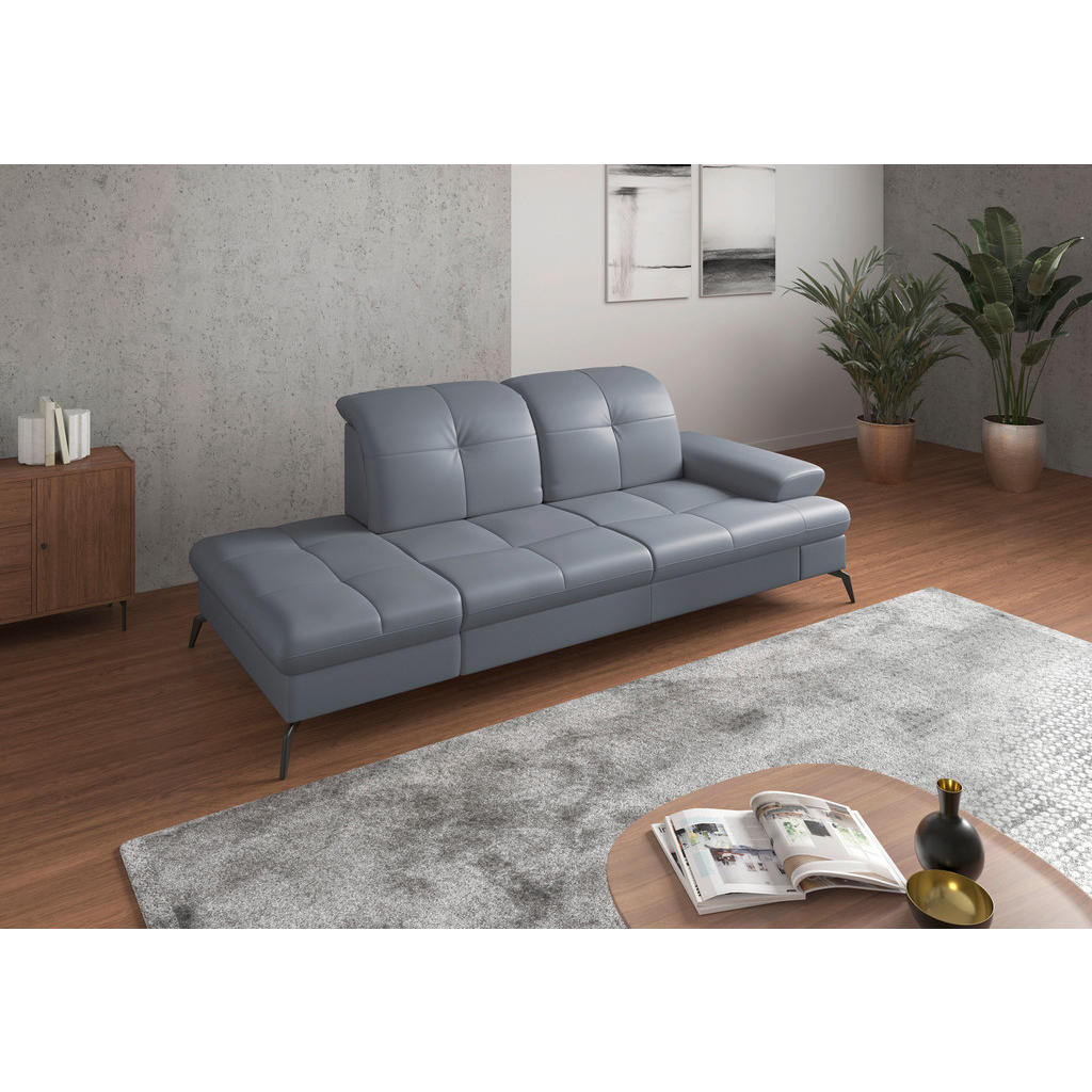 Sit & More LENOŠKA, textil, kůže, šedomodrá