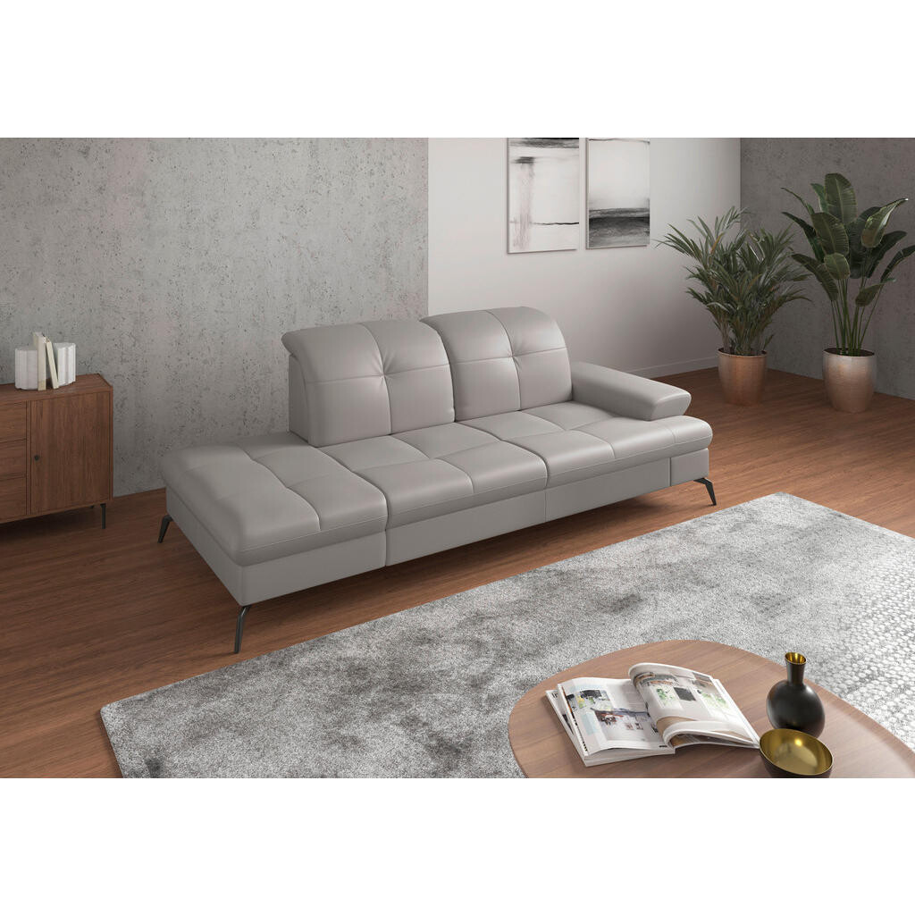 Sit & More LENOŠKA, kůže, světle šedá