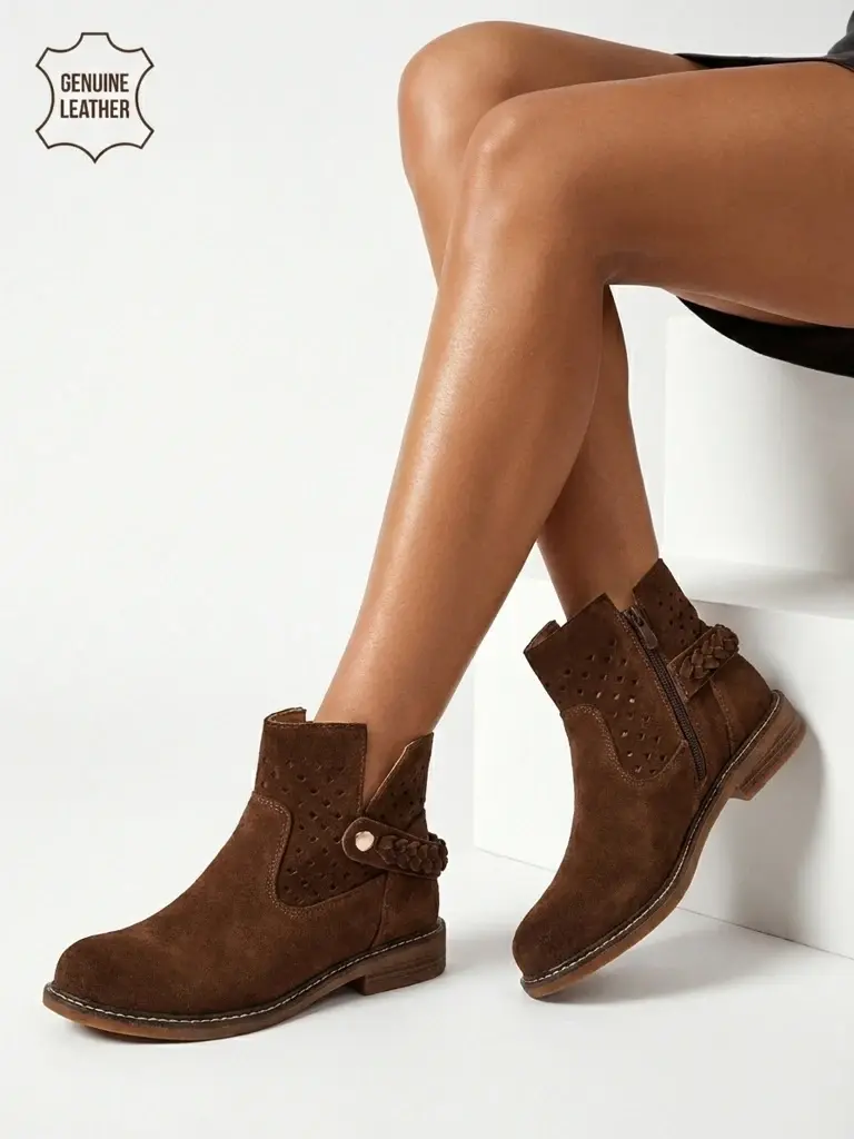 Dámské ażurowé kovbojské holínky