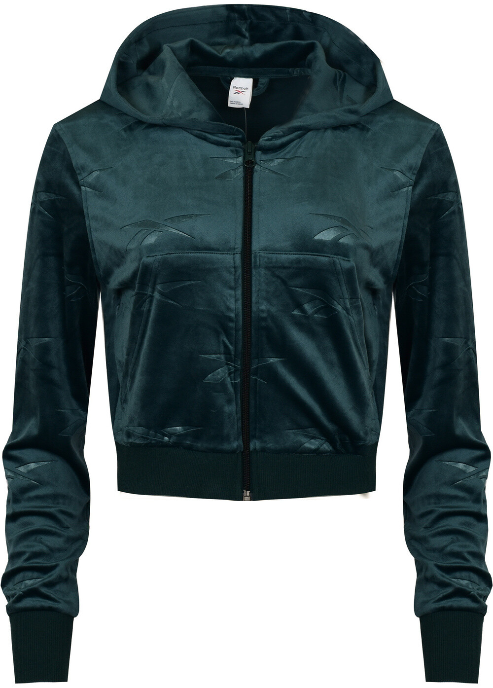 REEBOK velurová mikina na zip