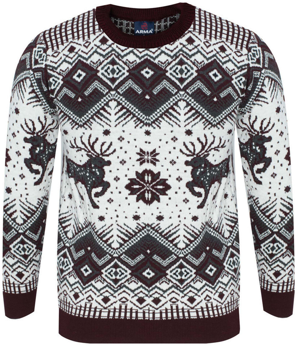 Pánský bordó vánoční svetr