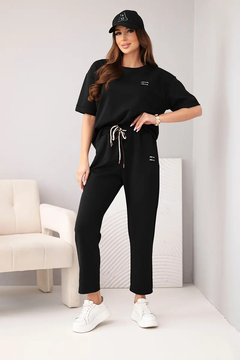 Kesi Włoski dámská viskózová sada máslová a černá