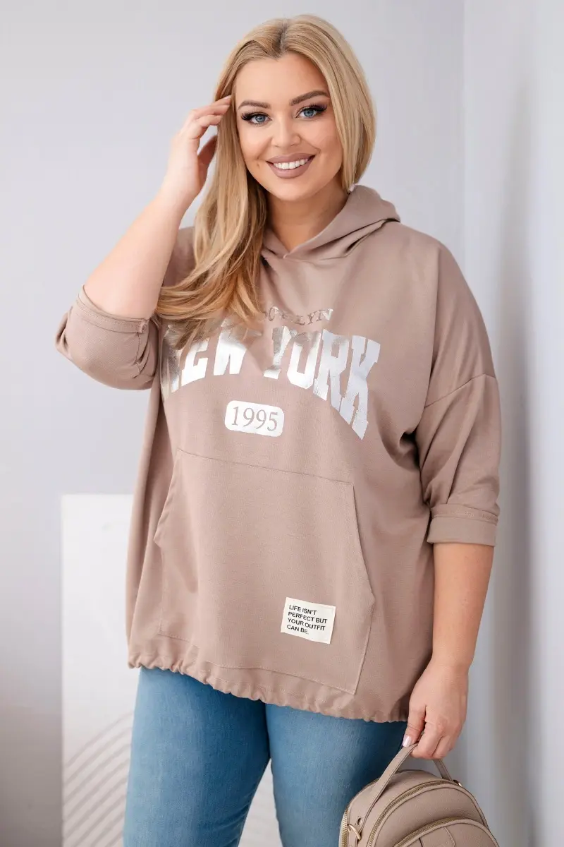 Kesi plus-size mikina s klokankou