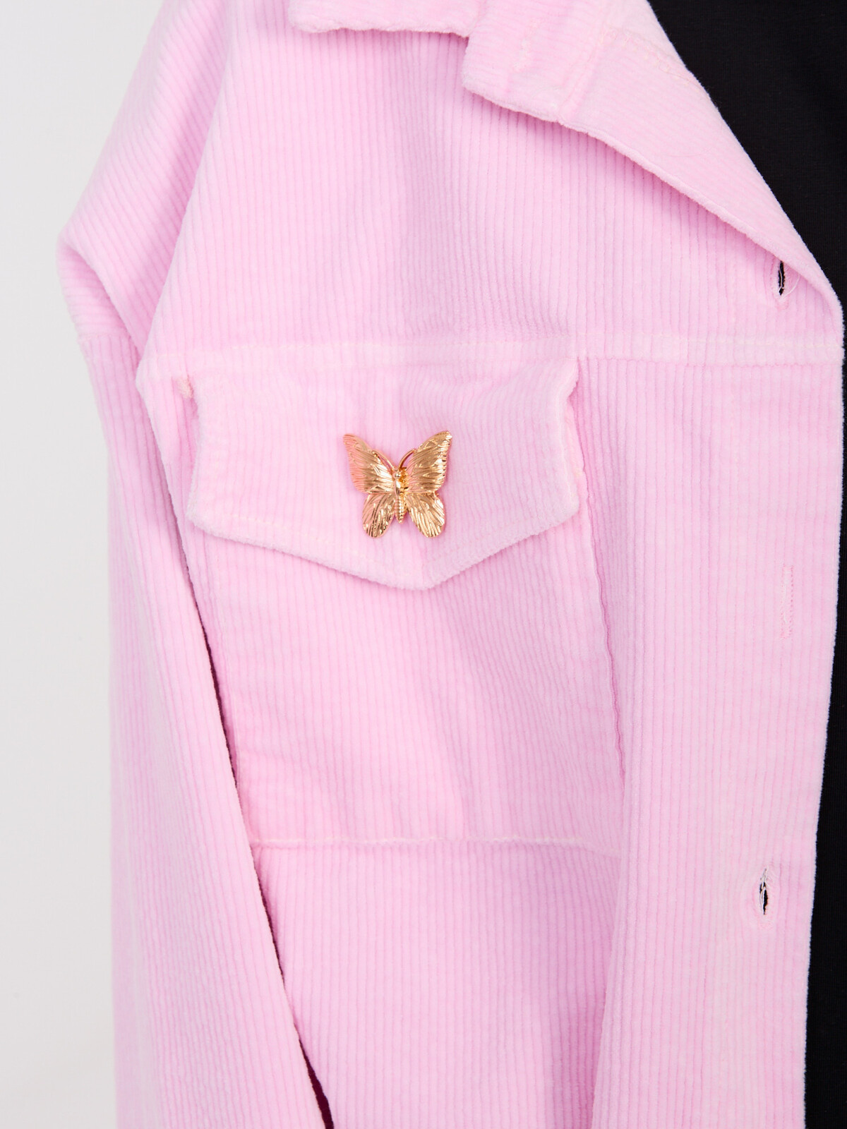 Světle růžová strukturová bunda