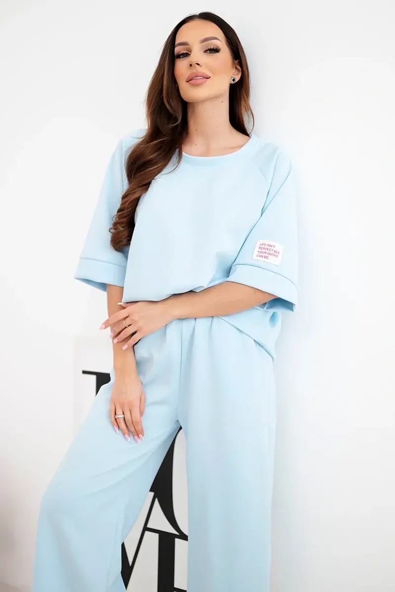 Kesi Włoski dámská souprava z viskózy v modré barvě