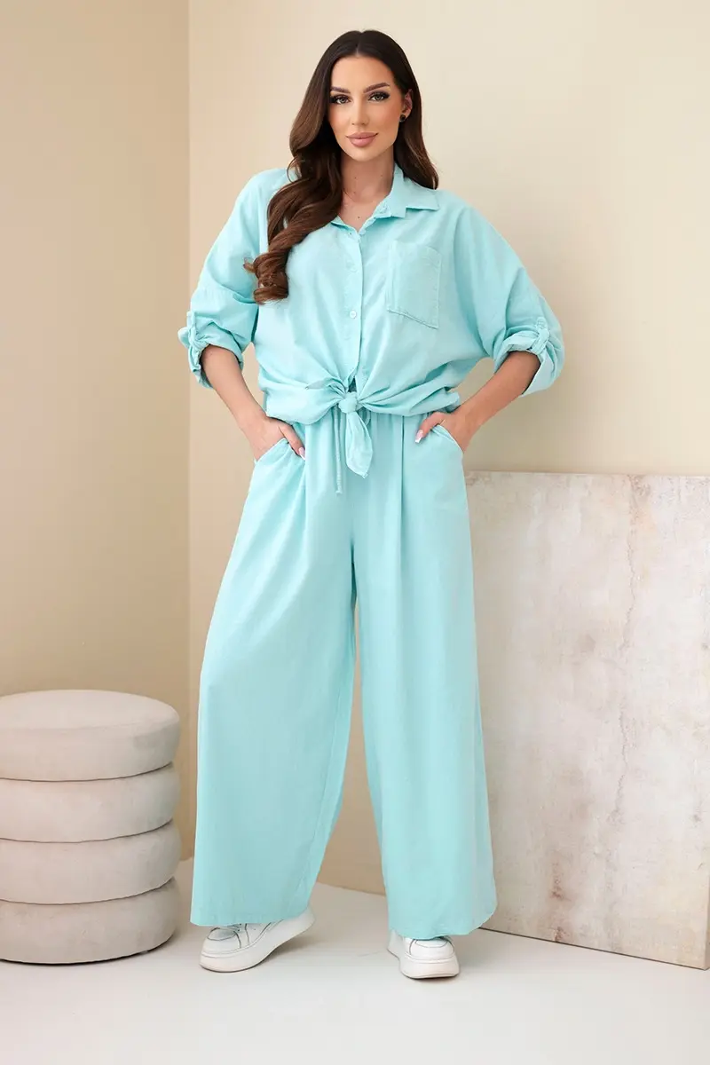 Kesi Włoski dámská souprava s vázanou košilí