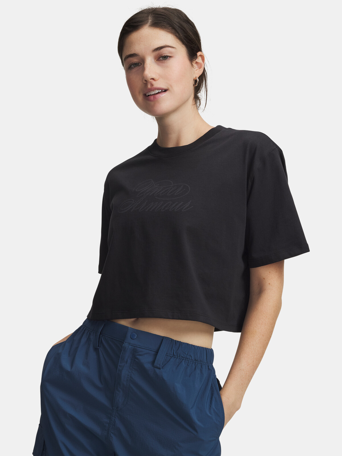 Dámské triko Under Armour UA W SCRIPTHEART CROP SS