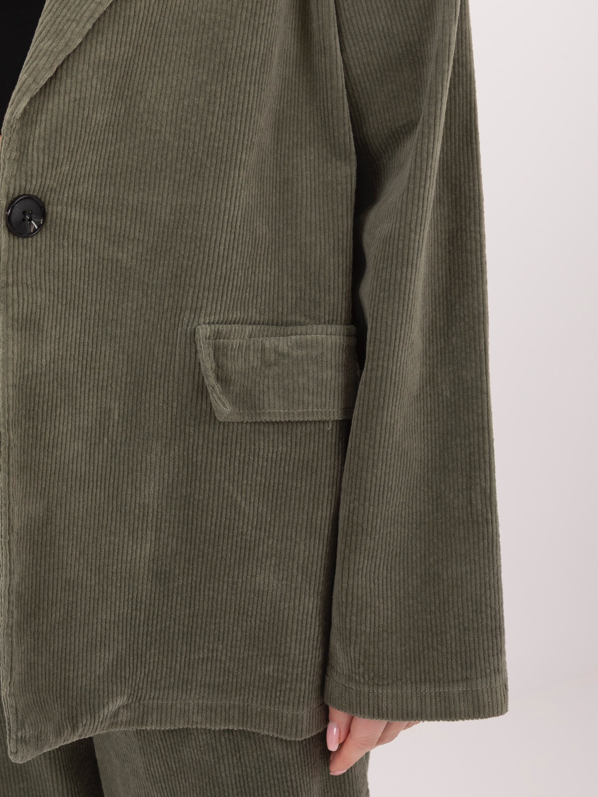 Khaki manšestrové sako