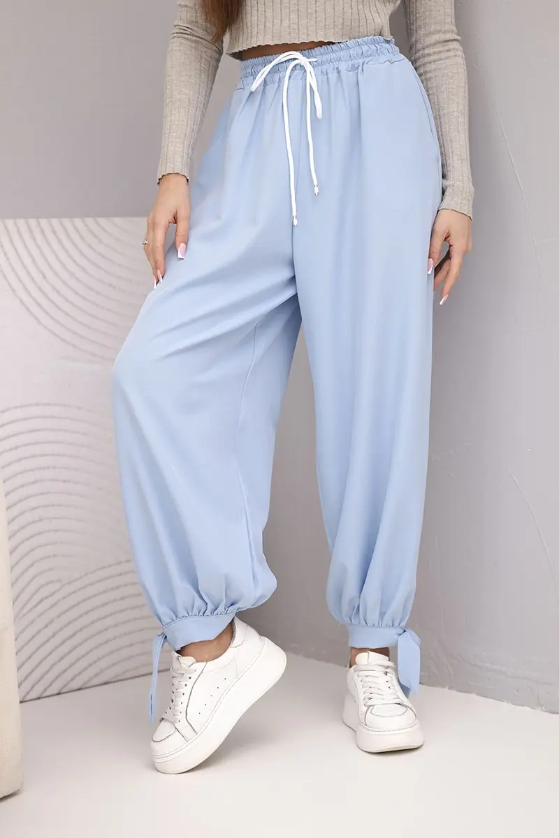 Dámské široké kalhoty se šňůrkami Kesi