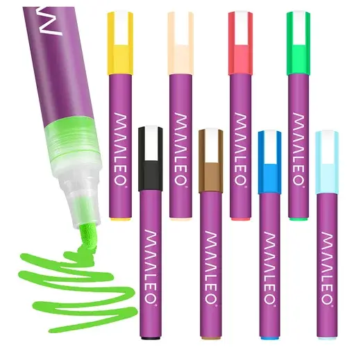 Akrylové dekorativní fixy - sada 8 ks