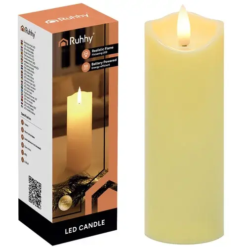 LED svíčka s efektem plamene 15×5 cm