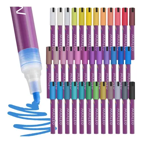 Akrylové dekorativní fixy – sada 36 barev