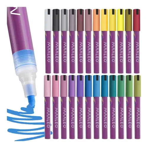 Akrylové dekorativní fixy – sada 24 barev