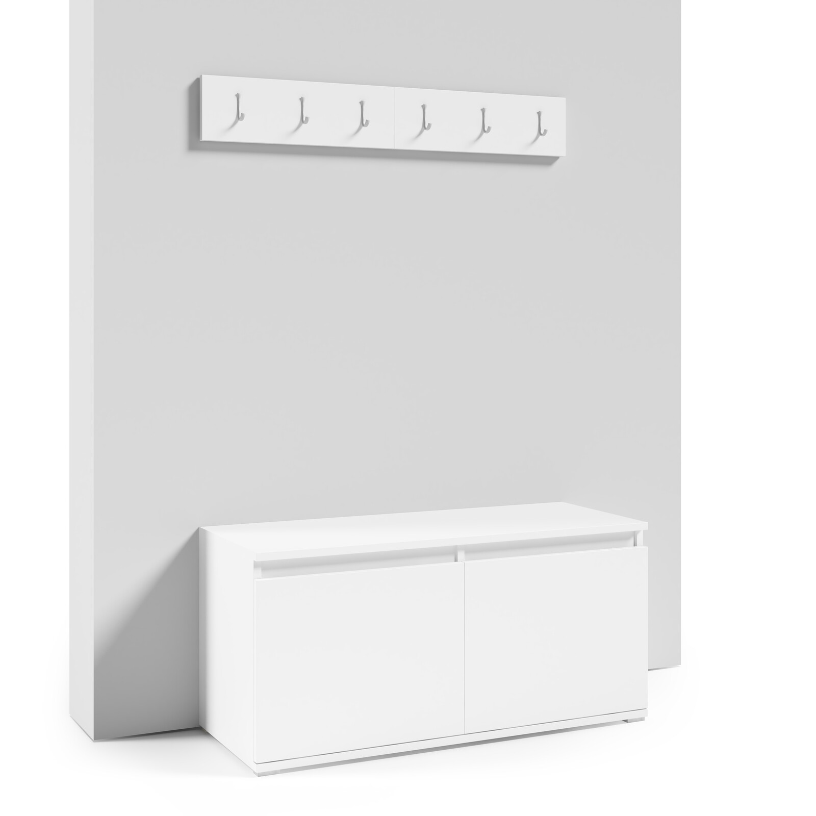 Eka Botník trinity s věšákem 100 cm, bílá - 2.jakost