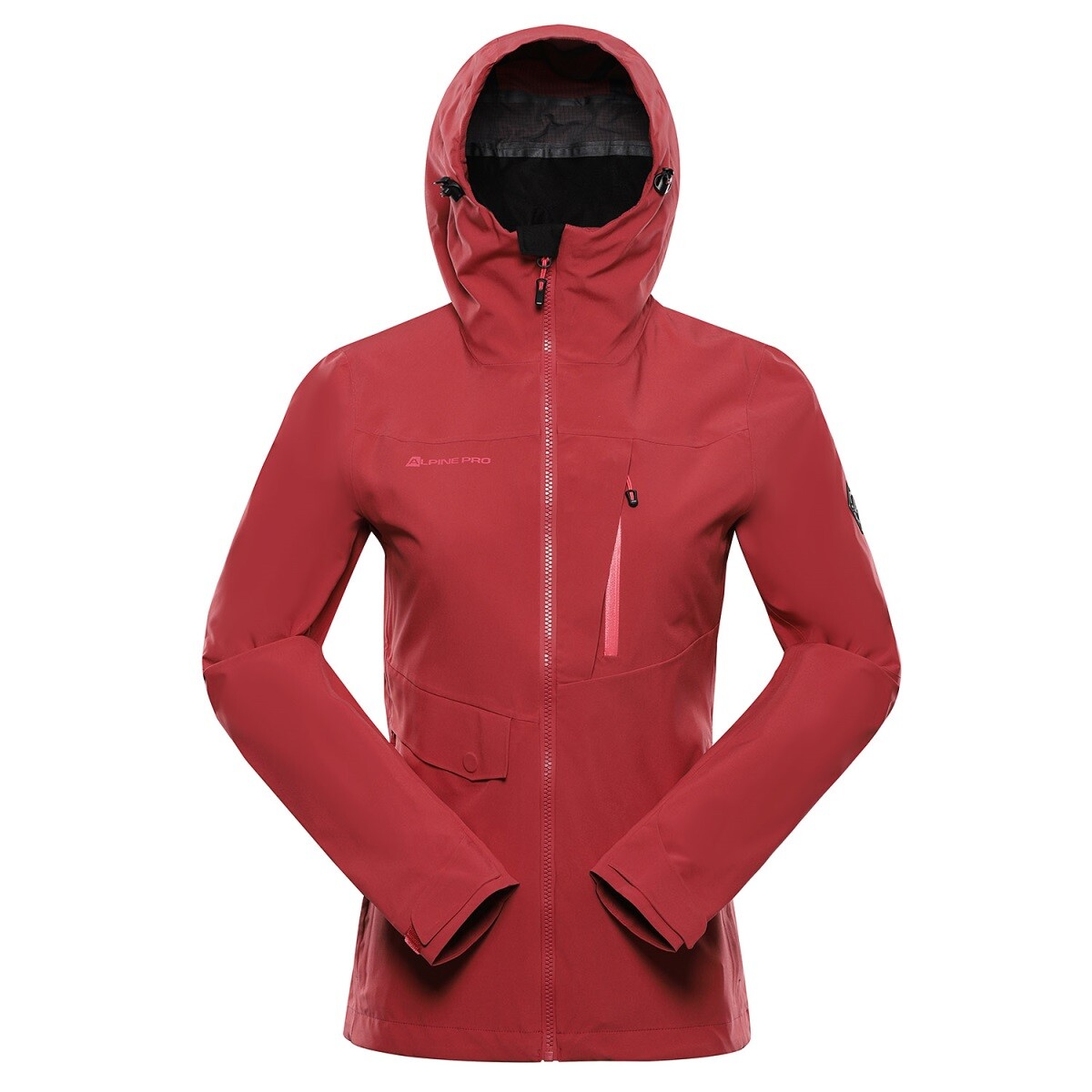 Dámská nepromokavá bunda s ptx membránou alpine pro zarra 2 červená s