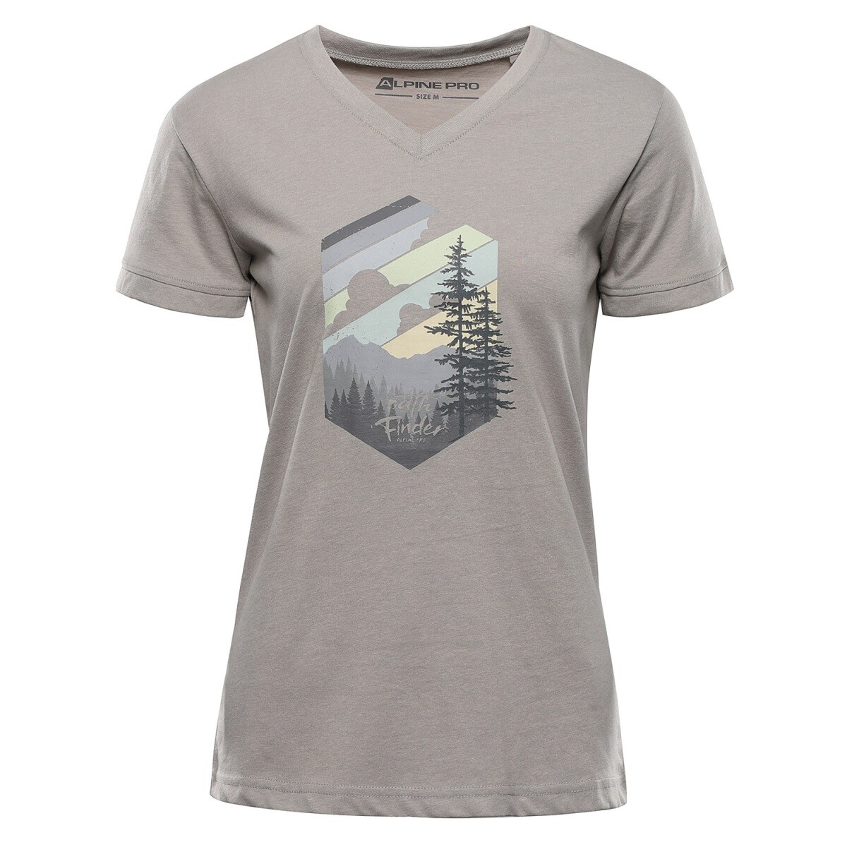 Dámské triko z nemačkavého materiálu alpine pro nogera šedá s
