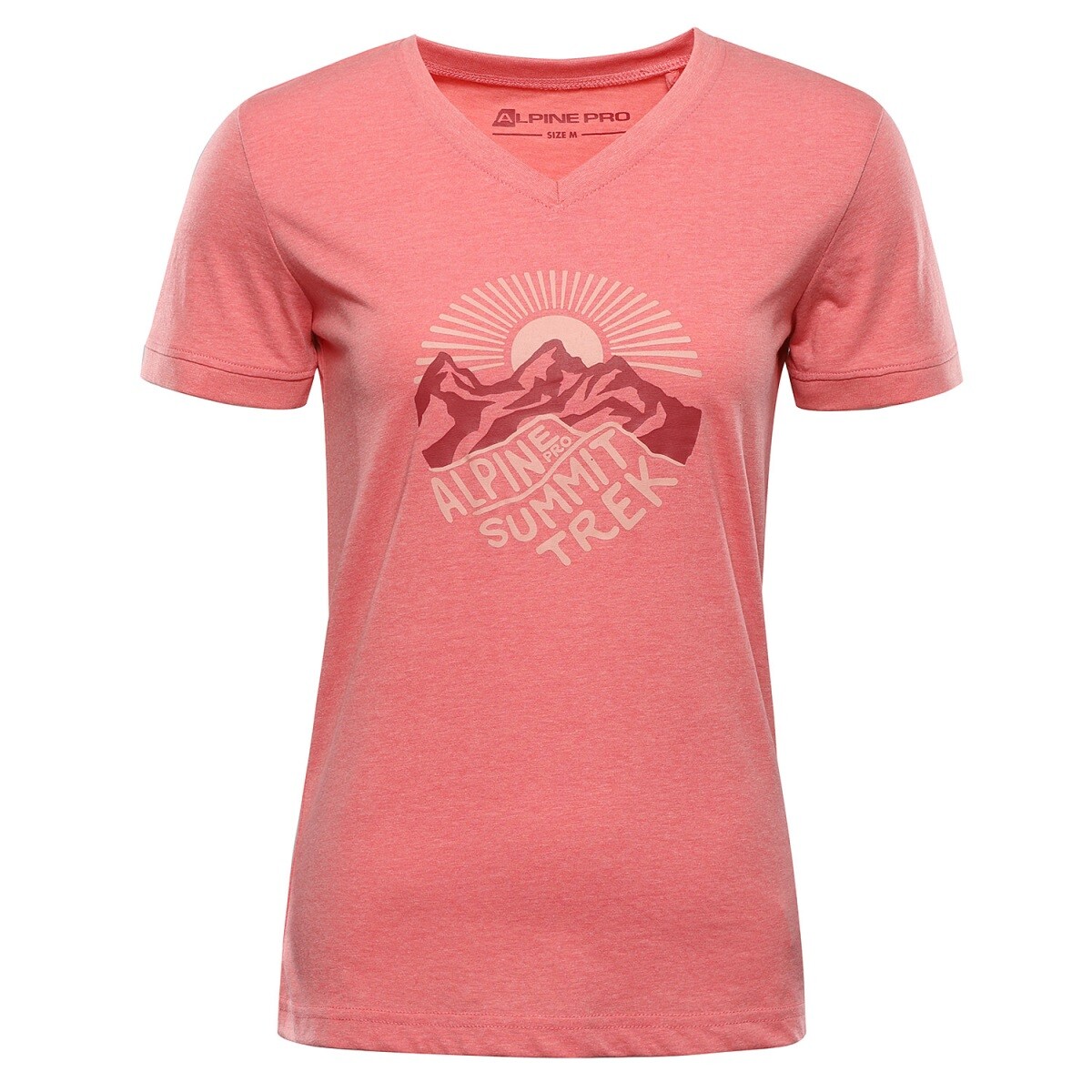 Dámské triko z nemačkavého materiálu alpine pro nogera růžová s