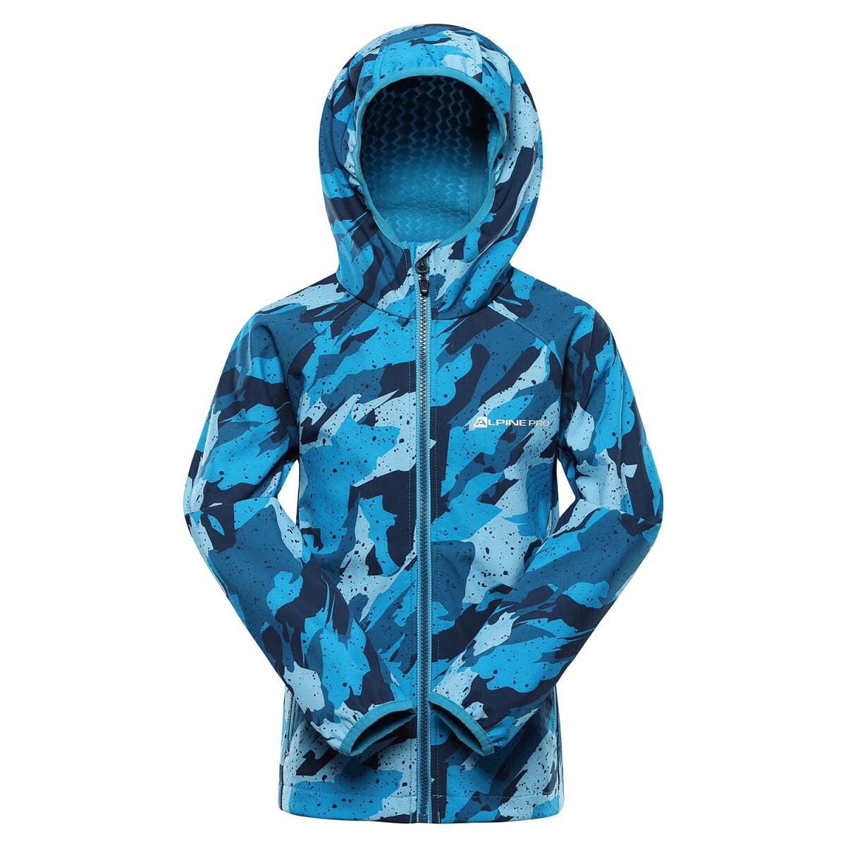 Dětská sofshellová bunda alpine pro hooro 2 modrá 104-110