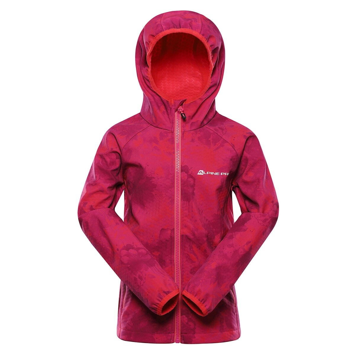 Dětská softshellová bunda alpine pro hooro 2 růžová 104-110