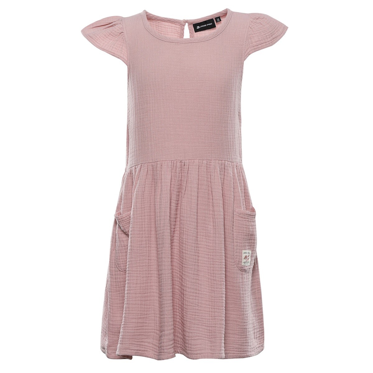 Dětské bavlněné šaty alpine pro ilero růžová 104-110