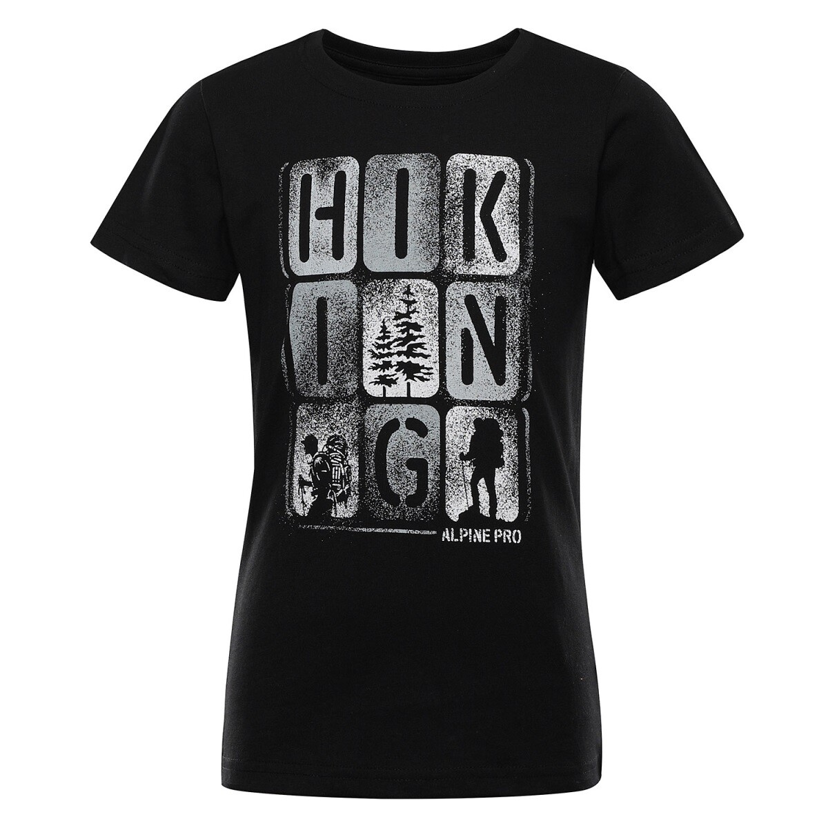 Dětské triko z organické bavlny alpine pro termeso 2 černá 116-122