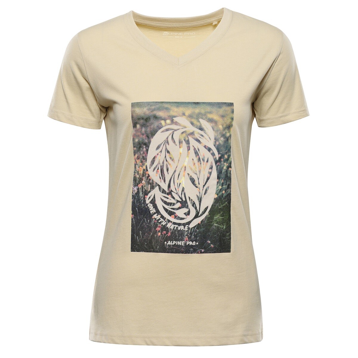 Dámské bavlněné triko alpine pro dorena béžová xs