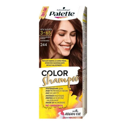 Schwarzkopf Palette Color Shampoo barva na vlasy 244 čokoládově hnědá 50 ml