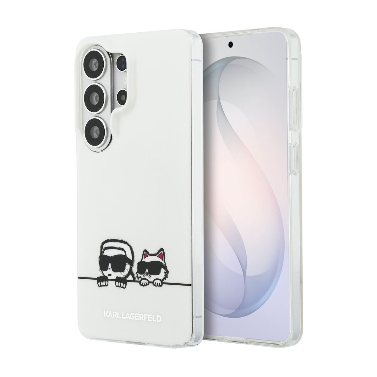 Karl Lagerfeld IML K&CH Peekaboo Logo Magnetic Zadní Kryt pro Samsung Galaxy S26 Ultra White KLHMS26L6HPKACH