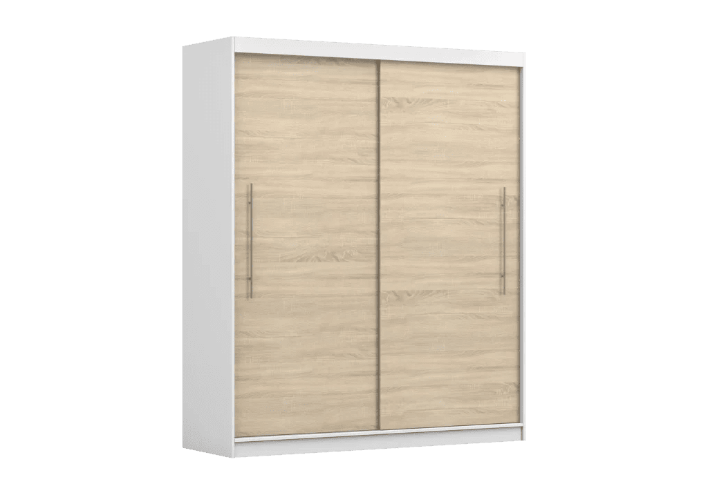 Šatní skříň Rico II Barva korpusu: Bílá, Dveře: Dub sonoma