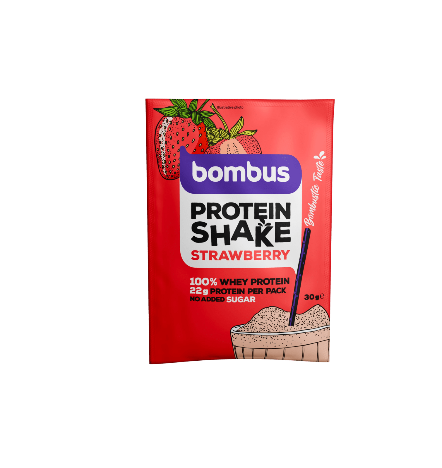 BOMBUS Protein Shake Strawberry 30 g
