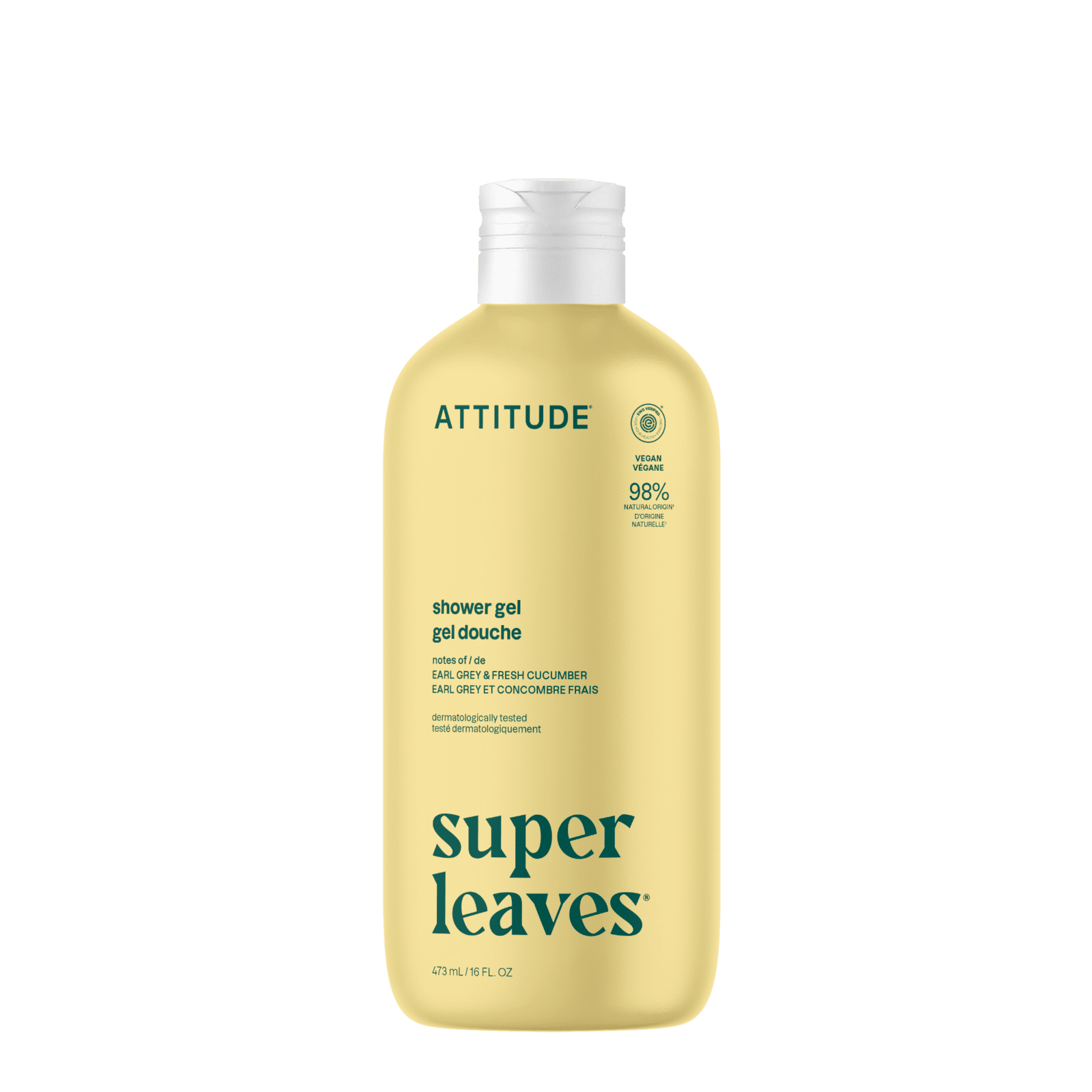 ATTITUDE Super leaves Sprchový gel - Earl Grey a okurka 473 ml