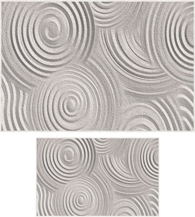 Světle šedé koupelnové předložky v sadě 2 ks 60x100 cm – Foutastic