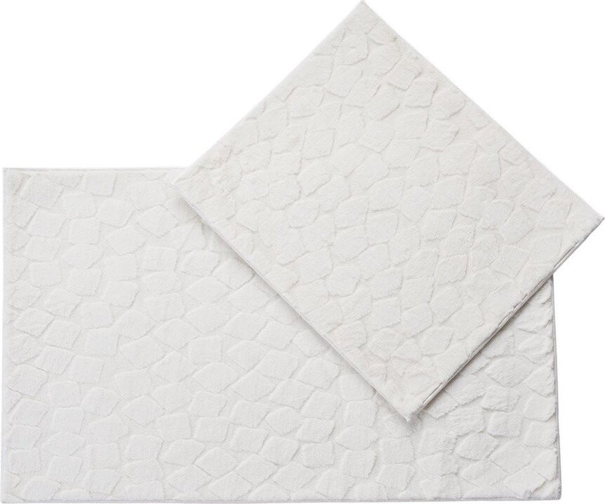 Krémové koupelnové předložky v sadě 2 ks 60x100 cm Rabbit – Foutastic