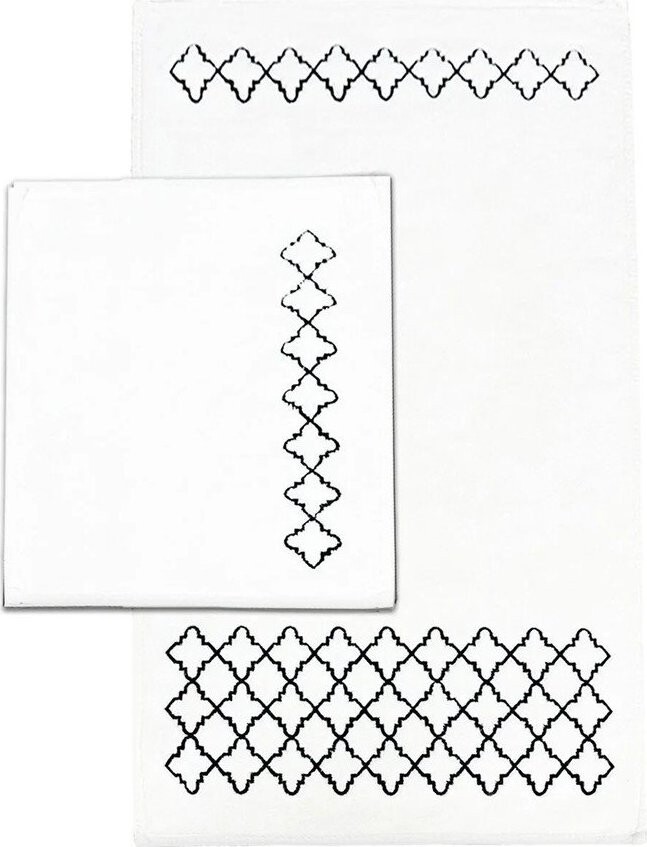 Krémové koupelnové předložky v sadě 2 ks 60x100 cm Luxury – Foutastic