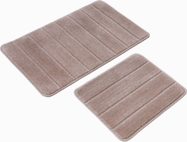 Hnědé koupelnové předložky v sadě 2 ks 50x80 cm Yeni Cizgli – Foutastic
