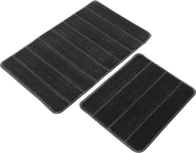 Antracitové koupelnové předložky v sadě 2 ks 50x80 cm Yeni Cizgli – Foutastic