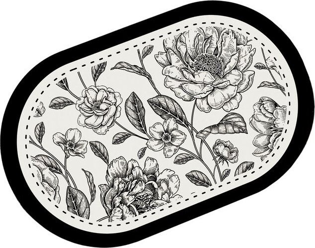 Černobílá koupelnová předložka 60x100 cm Rasse – Foutastic