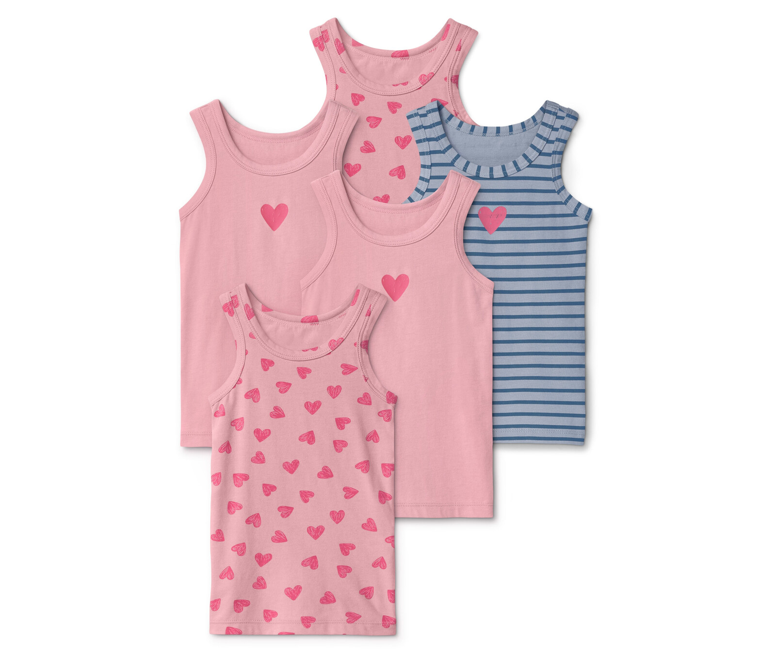 Tchibo - Dětská tílka - dámské - vel. 134/140 - barva: modrá/s potiskem