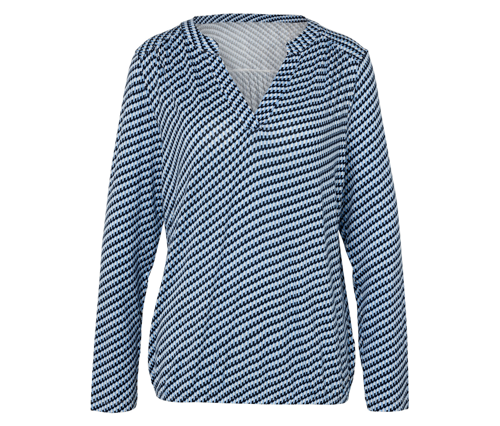 Tchibo - Halenkové triko s potiskem - pro ženy - vel. L 44/46 - barva: modrá/s potiskem