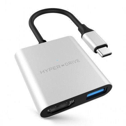 HyperDrive 3v1 USB-C Hub 4K HDMI stříbrný