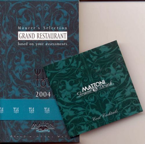 Maurer's Selection - Grand Restaurant 2004 - based on your assessments
					 - Maurer Pavel