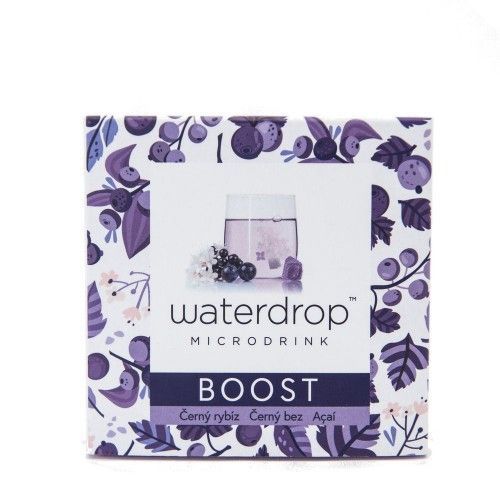 Waterdrop BOOST (černý rybíz / černý bez / açaí)  microdrink  12 kapslí