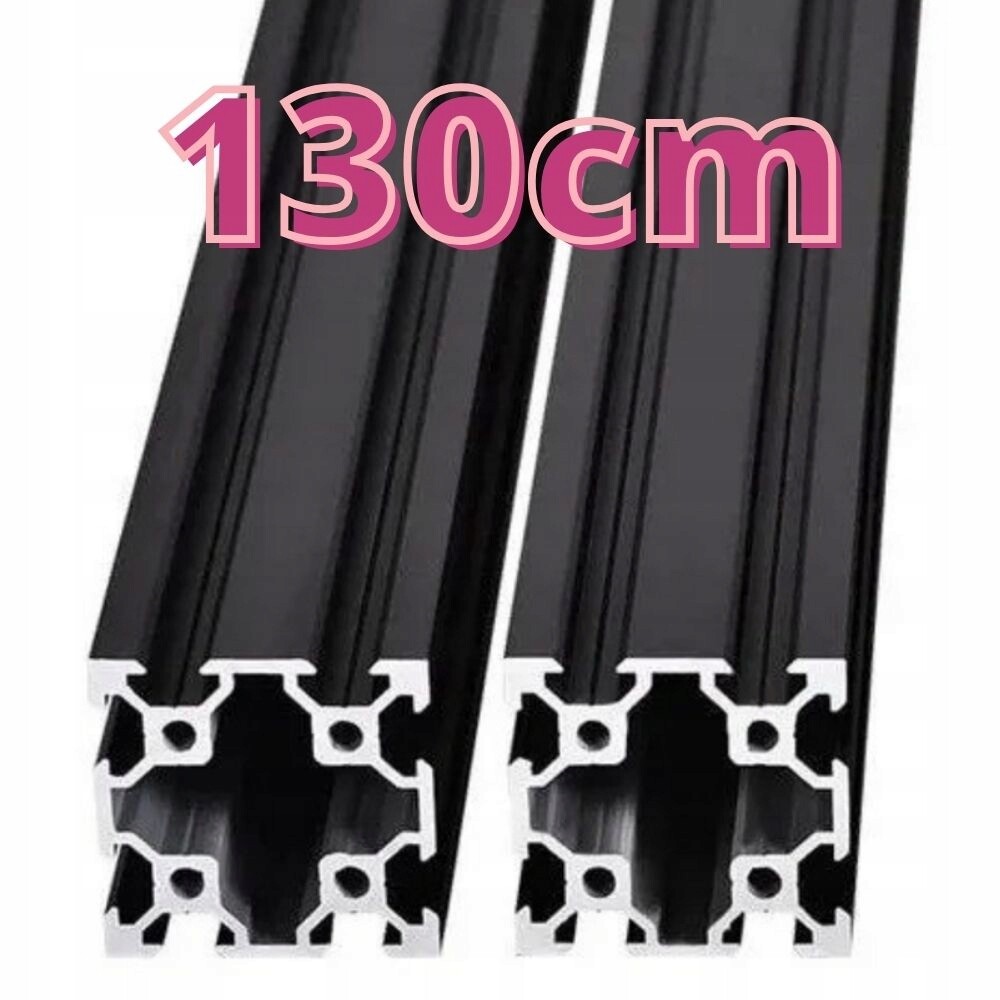 Hliníkový profil V-Slot 40x40x130 cm Černý