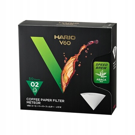 Hario Papírové Filtry Meteor Karton 50 Kusů Bílé V60-02